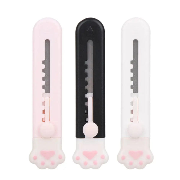 Planet Gates 1PC Mini Utility Knife Cute Retractable Letter Opener Box Cutter Portable Carton Opener Paper Cutting Tool Random Color