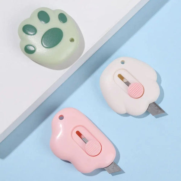 Planet Gates 1PC Mini Utility Knife Cute Retractable Letter Opener Box Cutter Portable Carton Opener Paper Cutting Tool Random Color