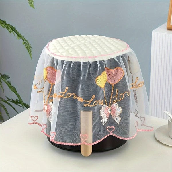 Planet Gates 1pc Mixed Color Random Color Polyester 1pc, Cover Cloth, Air Fryer Dust Cover, Rice Cooker Kitchen Appliance Dust Cover, Universal Multi-functional Lace Fabric Cover Towel, Room Decoration, Color Random