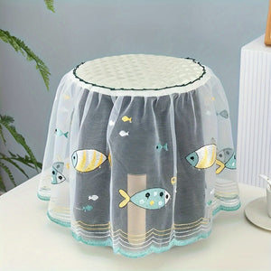 Planet Gates 1pc Mixed Color Random Color Polyester 1pc, Cover Cloth, Air Fryer Dust Cover, Rice Cooker Kitchen Appliance Dust Cover, Universal Multi-functional Lace Fabric Cover Towel, Room Decoration, Color Random