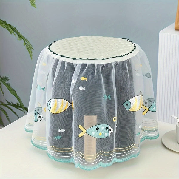 Planet Gates 1pc Mixed Color Random Color Polyester 1pc, Cover Cloth, Air Fryer Dust Cover, Rice Cooker Kitchen Appliance Dust Cover, Universal Multi-functional Lace Fabric Cover Towel, Room Decoration, Color Random