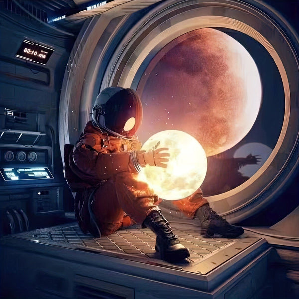 Planet Gates 1pc Moon Lamp With Timing Rechargeable Colorful 3D Moon Night Light, Christmas, Birthday, New Year, Valentines Day Gifts, White Elephant Gifts, Gifts For Men Women Mom Girls Remote Touch Control, Diameter 11.94cm