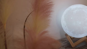 Planet Gates 1pc Moon Lamp With Timing Rechargeable Colorful 3D Moon Night Light, Christmas, Birthday, New Year, Valentines Day Gifts, White Elephant Gifts, Gifts For Men Women Mom Girls Remote Touch Control, Diameter 11.94cm