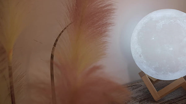 Planet Gates 1pc Moon Lamp With Timing Rechargeable Colorful 3D Moon Night Light, Christmas, Birthday, New Year, Valentines Day Gifts, White Elephant Gifts, Gifts For Men Women Mom Girls Remote Touch Control, Diameter 11.94cm