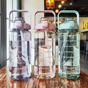 Planet Gates 1pc, Motivational Water Bottle, 2L Plastic Water Bottles, Sports Water Cups, Portable Drinking Cups, Summer Drinkware, For Outdoor Camping, Hiking, Fitness, Birthday Gifts