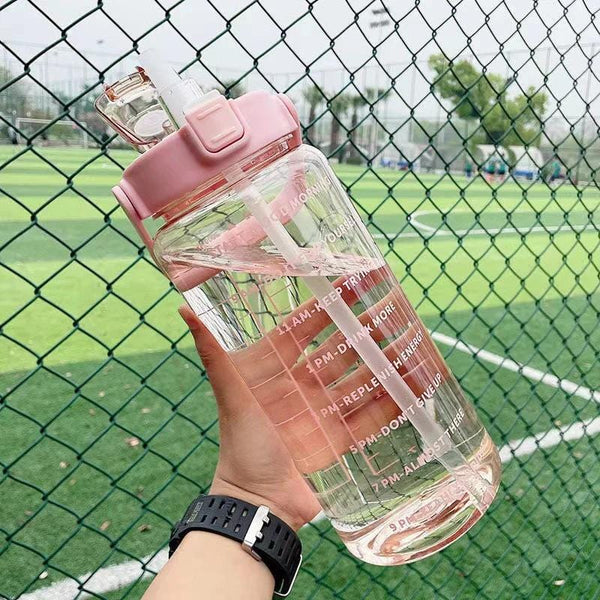 Planet Gates 1pc, Motivational Water Bottle, 2L Plastic Water Bottles, Sports Water Cups, Portable Drinking Cups, Summer Drinkware, For Outdoor Camping, Hiking, Fitness, Birthday Gifts