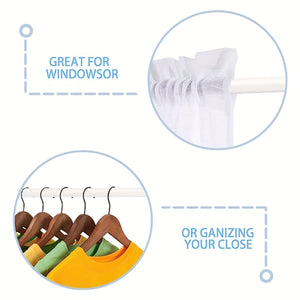 Planet Gates 1pc Multifunctional Punch-free Telescopic Rod, Built-in Spring And Nail-free Fixing Curtain Rod, Shower Curtain Rod Half Curtain Short Curtain Coffee Curtain Door Curtain Spring Tension Rod, Bathroom Accessories