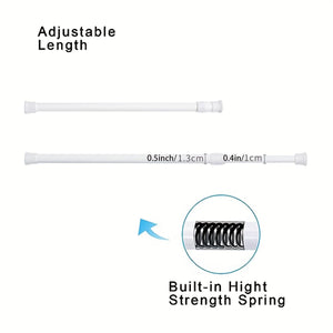Planet Gates 1pc Multifunctional Punch-free Telescopic Rod, Built-in Spring And Nail-free Fixing Curtain Rod, Shower Curtain Rod Half Curtain Short Curtain Coffee Curtain Door Curtain Spring Tension Rod, Bathroom Accessories