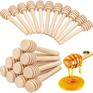 Planet Gates 1pc Natural Honey Stick - 8cm/10cm Wooden Stirring Stick For Coffee, Milk Tea, Jam, And More - Durable