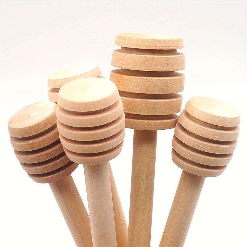 Planet Gates 1pc Natural Honey Stick - 8cm/10cm Wooden Stirring Stick For Coffee, Milk Tea, Jam, And More - Durable
