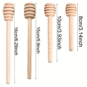 Planet Gates 1pc Natural Honey Stick - 8cm/10cm Wooden Stirring Stick For Coffee, Milk Tea, Jam, And More - Durable