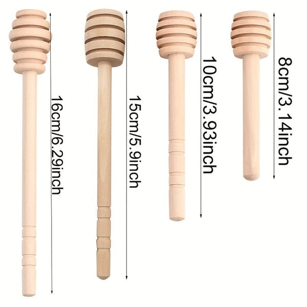 Planet Gates 1pc Natural Honey Stick - 8cm/10cm Wooden Stirring Stick For Coffee, Milk Tea, Jam, And More - Durable
