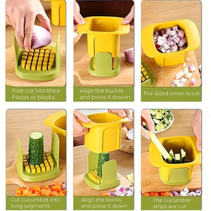 Planet Gates 1pc New Compression Chopper, Home Daily Cutter, Kitchen Artifact, Multifunctional Vegetable Cutter, Kitchen Gadget, Kitchen Item