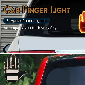 Planet Gates 1pc New LED Illuminated Gesture Light Car Finger Light With Remote Road Rage Signs Gesture Light Hand Lamp Light Decorative Car Stickers