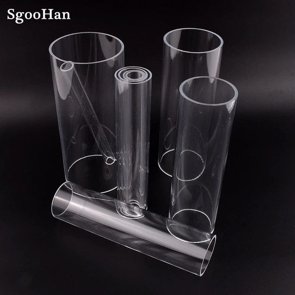 Planet Gates 1pc O.D 50~110mm Transparent Acrylic Aquarium Fish Tank Pipe Plexiglass Water Supply Tube Home Garden DIY Watering Fittings 32CM