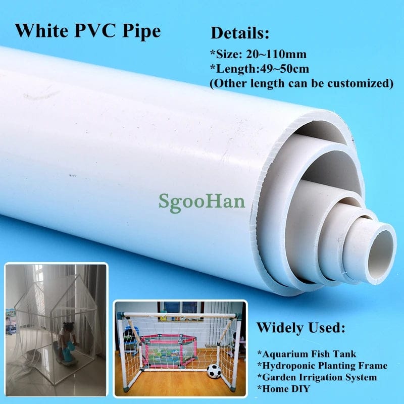 Planet Gates 1PC OD 20/25/32mm UPVC Aquarium Fish Tank Pipe Home Garden DIY Shelf Tube Irrigation Watering Fittings 49~50cm Long
