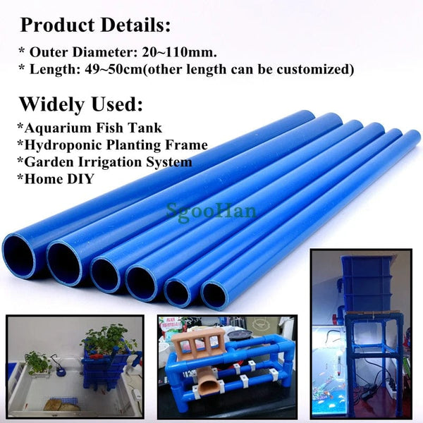Planet Gates 1PC OD 20/25/32mm UPVC Aquarium Fish Tank Pipe Home Garden DIY Shelf Tube Irrigation Watering Fittings 49~50cm Long