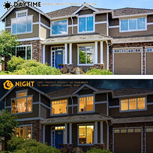 Planet Gates 1pc One Way Mirror Window Film - Daytime Privacy, Anti-UV Heat Control, Static Cling Vinyl For Home And Office - Silvery