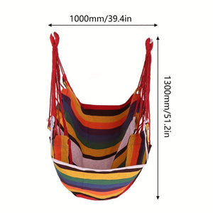 Planet Gates 1pc Outdoor Hammock Chair, Canvas Leisure Swing Hanging Chair, Without Pillow And Cushion, Indoor Outdoor Hammock, Garden Leisure Furniture Hammocks, OPP Sealed Bag