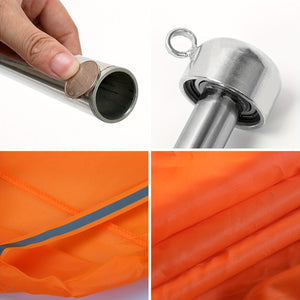 Planet Gates 1pc Outdoor Orange Windsock With Reflective Belt, Outdoor Wind Measurement Sock Bag Air Direction Indicator, Hanging Stripe Windsock Aviation Windsock For Wind Direction And Strength Indicating