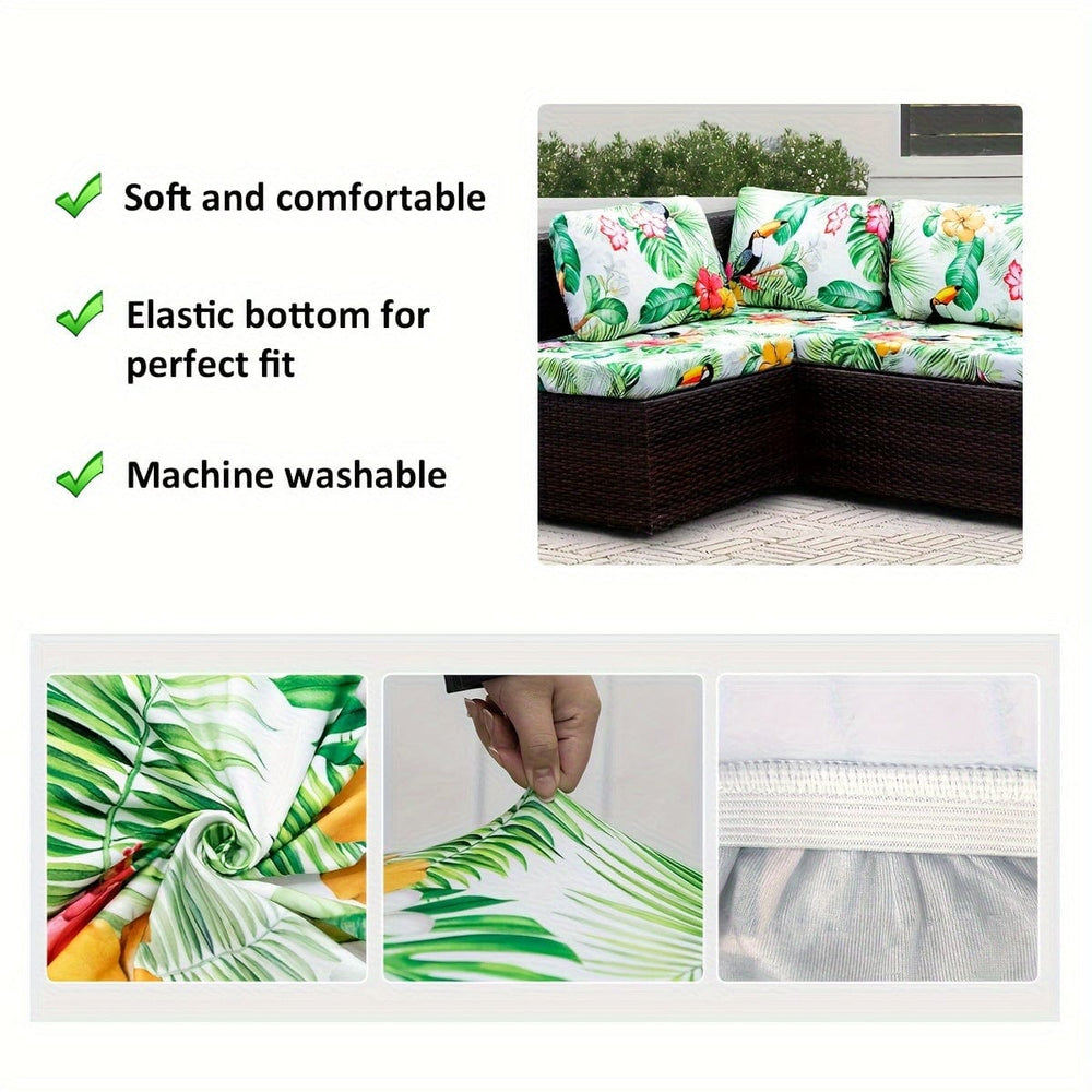 Planet Gates 1pc Outdoor Printed Animal Leaves Floral Boho Style Coconut Printed Sofa Cover Couch Cover Furniture Protective Cover Home Decor Sofa Protector