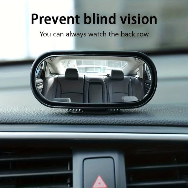 Planet Gates 1pc Oval Car Rearview Mirror Blind Spot Mirror, 360 Degree Adjustment HD Small Mirror, Reverse Rearview Mirror Auxiliary Mirror