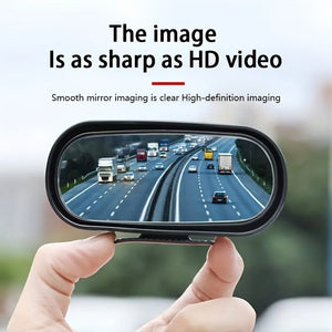 Planet Gates 1pc Oval Car Rearview Mirror Blind Spot Mirror, 360 Degree Adjustment HD Small Mirror, Reverse Rearview Mirror Auxiliary Mirror