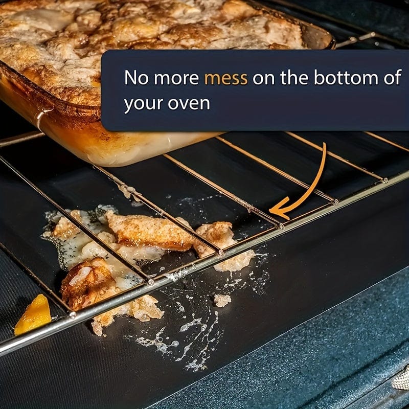 Planet Gates 1pc Oven Bottom Oven Liners, Non-stick Reusable Liners, Suitable For Electric Ovens, Gas Ovens, Toasters, Grills, Kitchen Accessories, Keep Ovens Clean, Fiberglass Baking Mat, Oven Mat, BBQ Accessories
