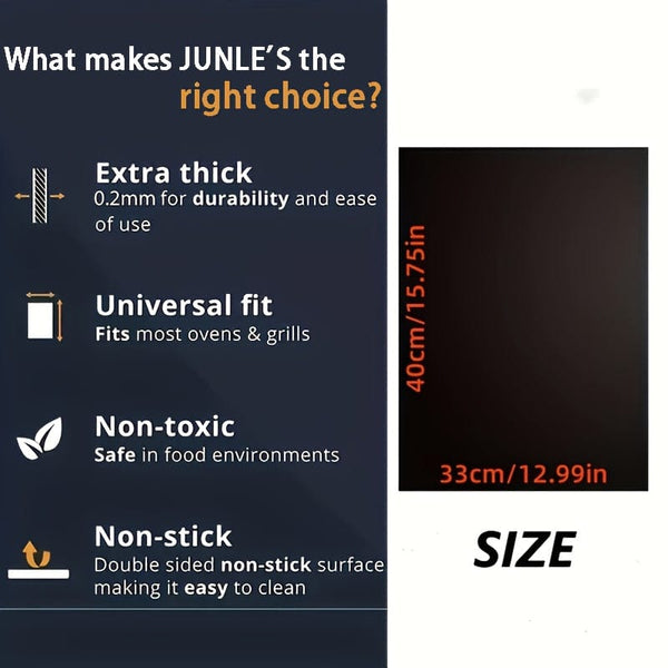 Planet Gates 1pc Oven Bottom Oven Liners, Non-stick Reusable Liners, Suitable For Electric Ovens, Gas Ovens, Toasters, Grills, Kitchen Accessories, Keep Ovens Clean, Fiberglass Baking Mat, Oven Mat, BBQ Accessories