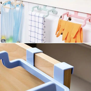 Planet Gates 1pc Over-the-Cabinet Garbage Container: Reusable Plastic Bag Holder Rack For Car, Kitchen, Pantry, Garage & Bathroom