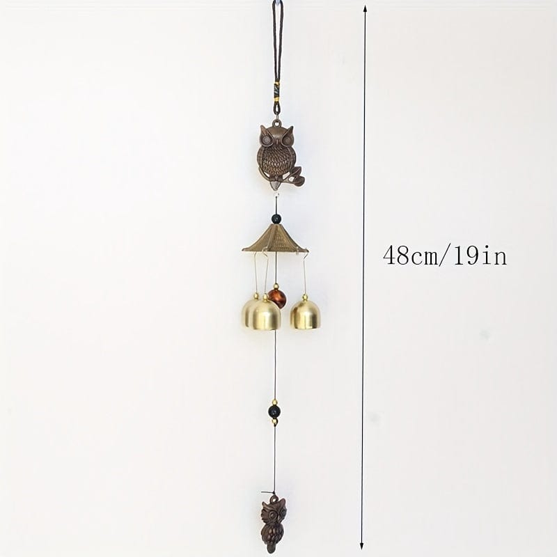 Planet Gates 1pc Owl Hanging Wind Chimes For Outside, WindChimes Outdoors, Memorial Wind Chime For Patio, Lawn, Garden Decoration Gifts