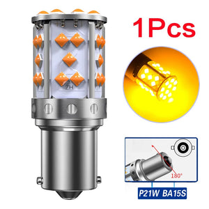 Planet Gates 1PC  P21W  BA15S / China 2Pcs WY21W LED Canbus No Error No Hyper Flash Turn Signal Lights Bulb 3030 SMD T20 7440 W21W 1156 ba15s LED Lamp 12V Orange