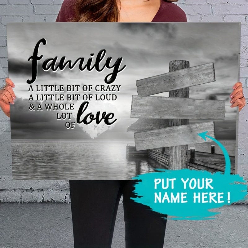 Planet Gates 1pc Personalized Family Love Canvas Painting for Living Room and Bedroom Decoration - Ready to Hang Christmas Gift Mother's Day gift