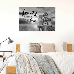 Planet Gates 1pc Personalized Family Love Canvas Painting for Living Room and Bedroom Decoration - Ready to Hang Christmas Gift Mother's Day gift