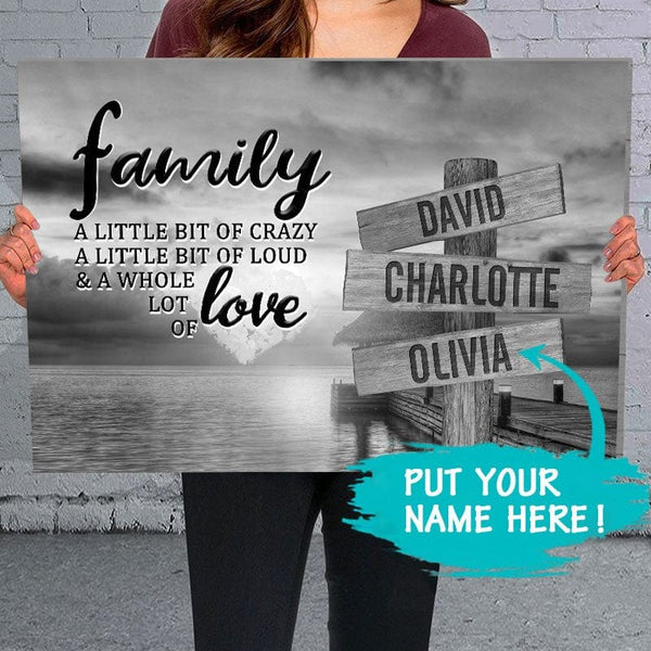 Planet Gates 1pc Personalized Family Love Canvas Painting for Living Room and Bedroom Decoration - Ready to Hang Christmas Gift Mother's Day gift