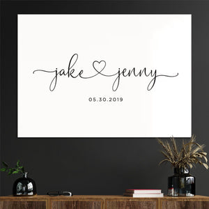 Planet Gates 1pc Personalized Lovers Wall Art Canvas Poster For Home Decor, Custom Couples Poster, Canvas Prints For Living Room Bedroom Kitchen Office Cafe Decor, Perfect Gift And Decoration Christmas Gift Mother's Day gift