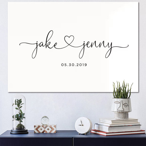 Planet Gates 1pc Personalized Lovers Wall Art Canvas Poster For Home Decor, Custom Couples Poster, Canvas Prints For Living Room Bedroom Kitchen Office Cafe Decor, Perfect Gift And Decoration Christmas Gift Mother's Day gift