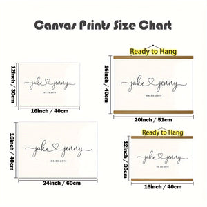 Planet Gates 1pc Personalized Lovers Wall Art Canvas Poster For Home Decor, Custom Couples Poster, Canvas Prints For Living Room Bedroom Kitchen Office Cafe Decor, Perfect Gift And Decoration Christmas Gift Mother's Day gift