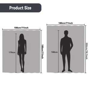 Planet Gates 1pc PEVA Bathroom Shower Curtain Liner, 71" W X 71" H, Waterproof, Plastic Shower Curtain Liner With Magnets, Transparent Shower Curtain, Bathroom Accessories