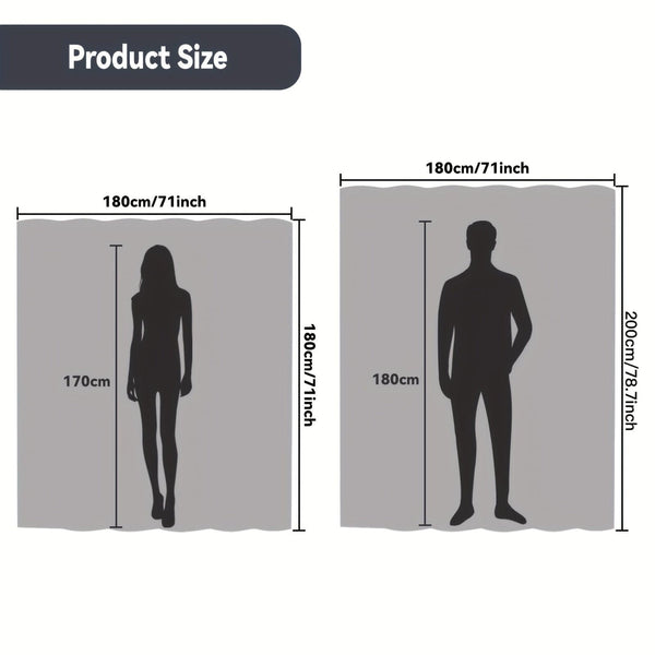 Planet Gates 1pc PEVA Bathroom Shower Curtain Liner, 71" W X 71" H, Waterproof, Plastic Shower Curtain Liner With Magnets, Transparent Shower Curtain, Bathroom Accessories