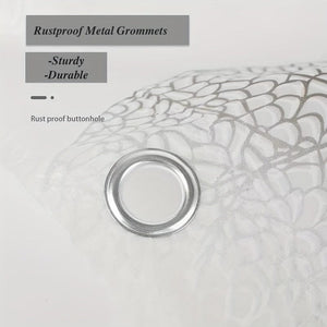 Planet Gates 1pc PEVA Leaf Pattern Plastic Shower Curtain With Plastic Hooks, Shower Liner With Metal Grommets, Waterproof Durable Shower Curtain, Bathroom Partition, Room Decor