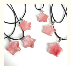Planet Gates 1pc  pink Natural Stone Hexagon Pendant Necklace Crystal Rose Quartz Opal Star for Women Fluorite Lapis Bullet Pendulum Trend Jewelry Gift