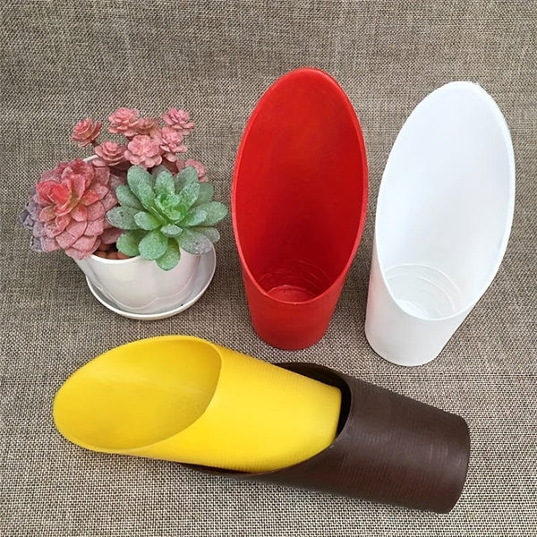 Planet Gates 1pc Plastic Bucket Shovel Bonsai Soil Spade Scoop Garden Potted Succulent Plant Transplanting Shovel Spoon Mini Garden Plant Hand Tools