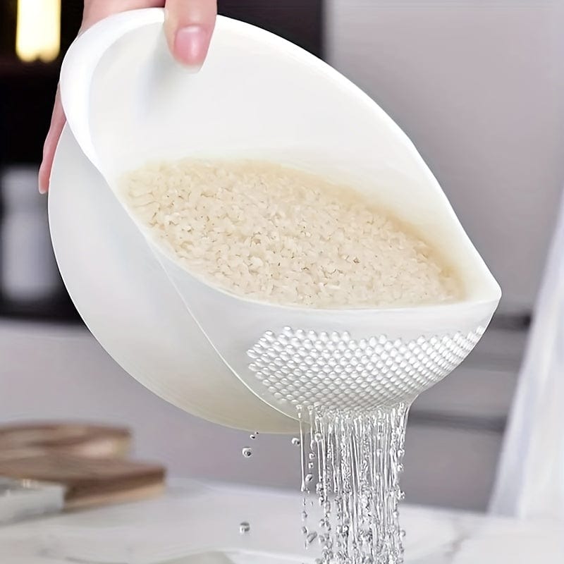 Planet Gates 1pc, Plastic Rice Washing Bowl With Strainer - Efficiently Wash Small Grains And Kitchen Gadgets