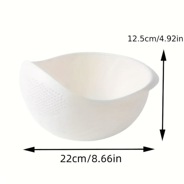 Planet Gates 1pc, Plastic Rice Washing Bowl With Strainer - Efficiently Wash Small Grains And Kitchen Gadgets
