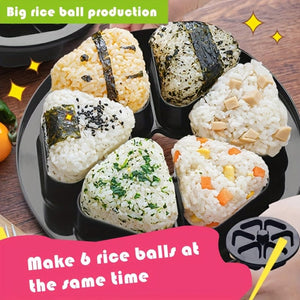 Planet Gates 1pc Plastic Sushi Mold, Pressed Rice Mold, 6-Cavity Rice Ball Bento Pressed Mold, Utility Kitchen Accessories, DIY Supplies, Kitchen Supplies, Dinnerware Accessories