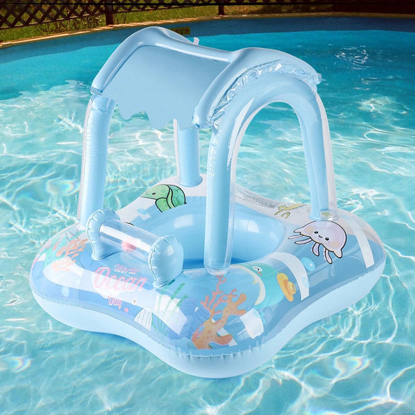 Planet Gates 1pc Pool floats with canopy for Kids, Toddler Infant Pool Float for Baby,Swimming Ring Floaties for Pool,Beach Toys for Party
