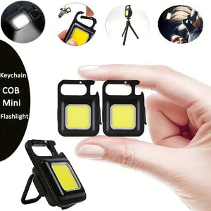Planet Gates 1pc Portable LED Flashlight Mini Rechargeable Multifunctional Work Light, Keychain Small Pocket Lights For Outdoor, Camping, Car Lighting