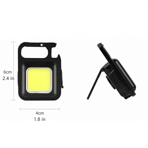 Planet Gates 1pc Portable LED Flashlight Mini Rechargeable Multifunctional Work Light, Keychain Small Pocket Lights For Outdoor, Camping, Car Lighting