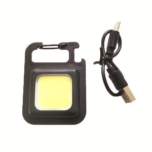 Planet Gates 1pc Portable LED Flashlight Mini Rechargeable Multifunctional Work Light, Keychain Small Pocket Lights For Outdoor, Camping, Car Lighting